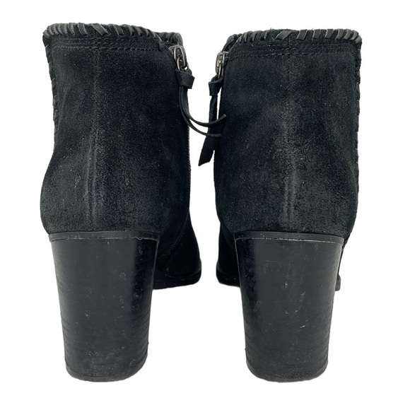 Sofft Boots Women's 10 Black Leather Ankle Booties Zip Round Toe - Picture 6 of 16